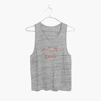 Madewell Embroidered Out of Town Racerback Tank Top