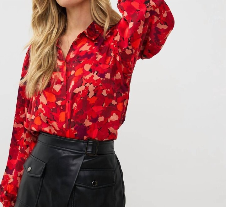 ESQUALO Wonders Basic Blouse In Multi Print