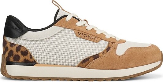 Women's Vionic Monarch Sneakers 6 Regular Ivory/Leopard