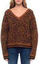 Thumbnail for your product : Line Samantha Leopard V-Neck Sweater