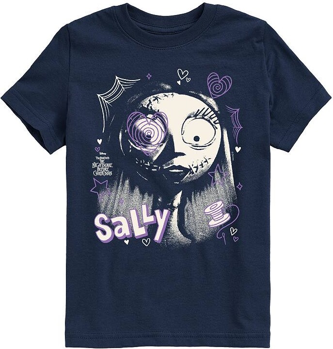 Disney's The Nightmare Before Christmas Sally Boys 8-20 Face Doodles Graphic Tee