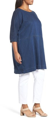 Eileen Fisher Plus Size Women's Tencel & Organic Cotton Denim Tunic Dress