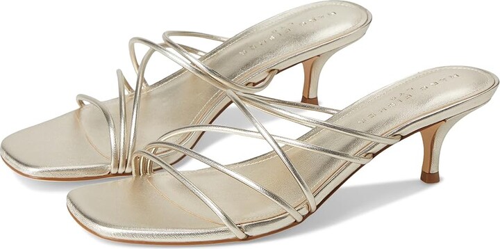 Marc Fisher LTD Banna Women's Wedge Shoes Gold Leather : 8 M