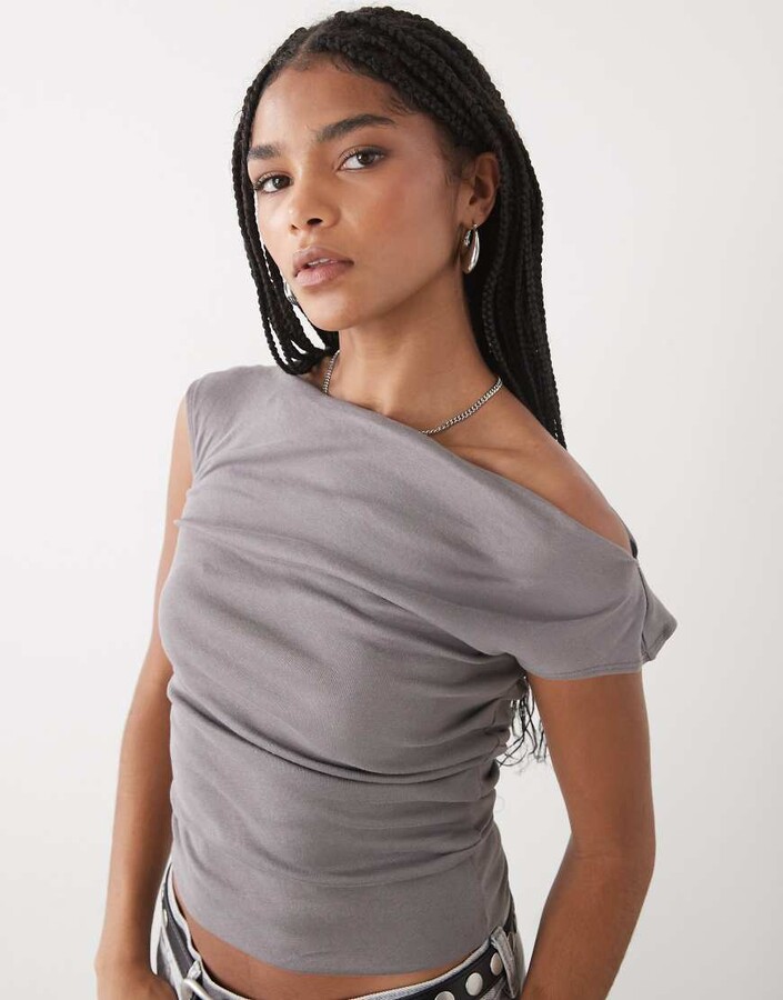Weekday Cindy One Shoulder Top Asos Weekday Cindy One Shoulder Top