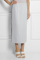 Thumbnail for your product : J.W.Anderson Ribbed leather wrap-effect skirt
