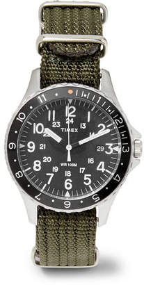 Timex Navi Ocean Stainless Steel And Webbing Watch - Green