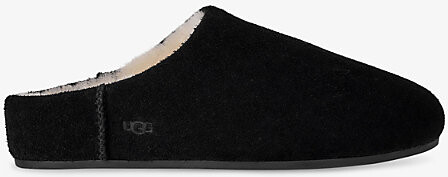 UGG Womens Black Elea Suede Slippers Eur 40 / 7 Uk Women