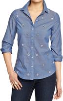 Thumbnail for your product : Old Navy Women's Embellished Chambray Shirts