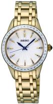 Thumbnail for your product : Seiko Crystal Set Bezel Gold Tone Stainless Steel Ladies Watch