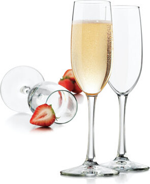 Libbey Vina Flute Glasses, 8 Oz. (Set Of 12)