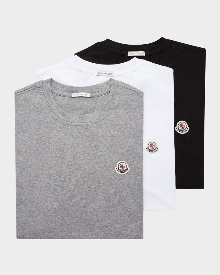 Men's 3-Pack Logo Patch Cotton T-Shirts