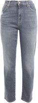 Thumbnail for your product : 7 For All Mankind Distressed High-rise Slim-leg Jeans