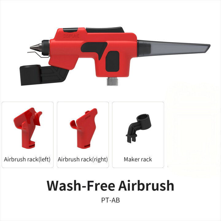 DSPIAE PT-AB Wash-Free Airbrush with Marker Rack for Gundam Model Painting Tools Easy-to-Spray Model Paint Hobby DIY Craft Tool