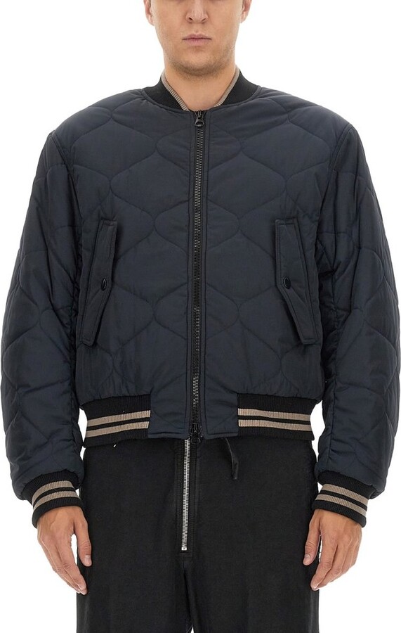Dries Van Noten Quilted Zipped Bomber Jacket