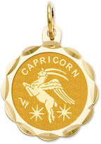 Thumbnail for your product : Macy's 14k Gold Charm, Engraveable Capricorn Zodiac Disc Charm