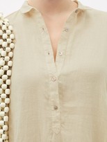 Thumbnail for your product : Mes Demoiselles Puglia Buttoned Linen Shirt Dress - Beige