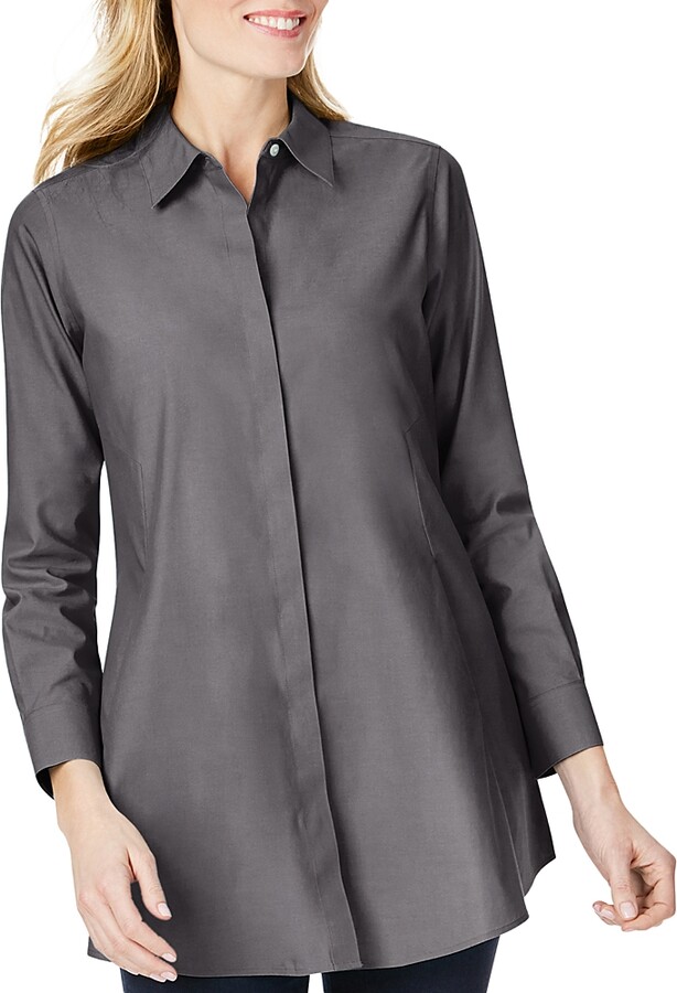 Foxcroft Cici Cotton Non-Iron Tunic Shirt