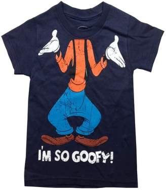 Disney Mens T-Shirt, I'm So Goofy Headless Navy Vintage Look, M