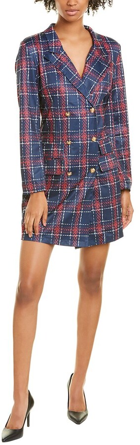 plaid blazer dress