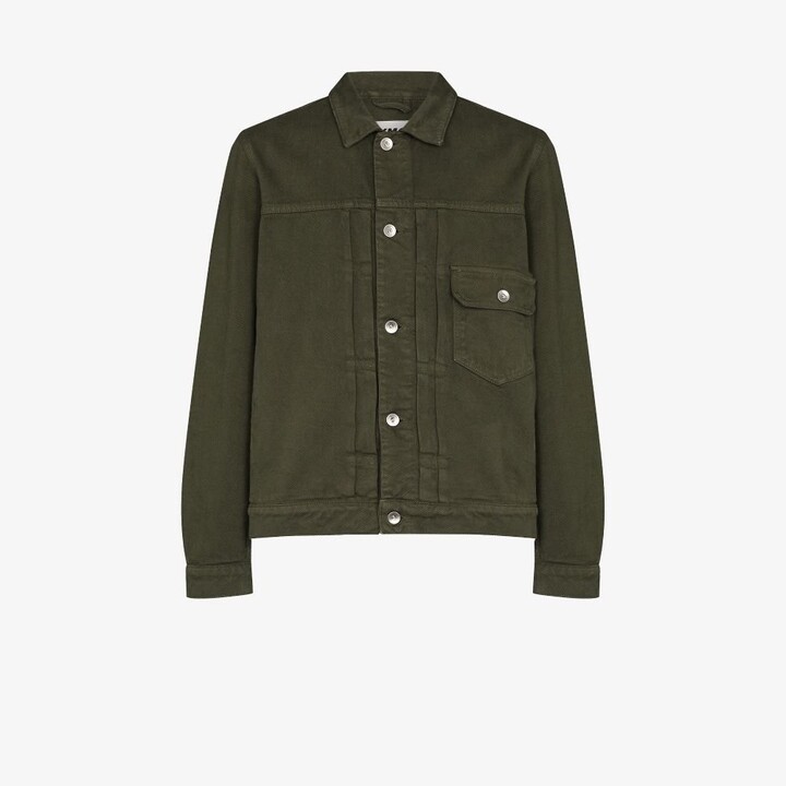 Green Denim Jacket Mens | Shop the world's largest collection of fashion |  ShopStyle