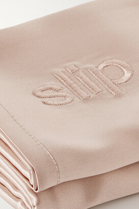 Slip Embroidered Silk King Pillowcase - Neutrals