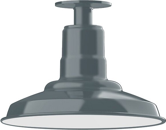 Alder & Ore Brea Outdoor Semi-Flushmount Light in Grey, Size: 12"