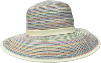 San Diego Hat Company Women's Mixed Braid Adjustable Face Saver Sun Brim Hat