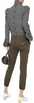 Thumbnail for your product : Veronica Beard Field Cropped Cotton-blend Twill Skinny Pants