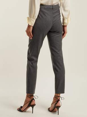 Altuzarra Henri Pinstripe Wool-blend Trousers - Womens - Grey Stripe