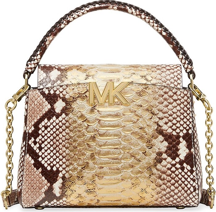 Michael Kors Snake Embossed Leather Handbags | ShopStyle