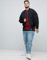 Thumbnail for your product : ASOS DESIGN plus sweatshirt in burgundy with hem extender