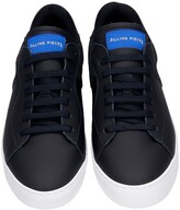 Thumbnail for your product : Filling Pieces Low Plain Court Sneakers In Black Suede And Leather