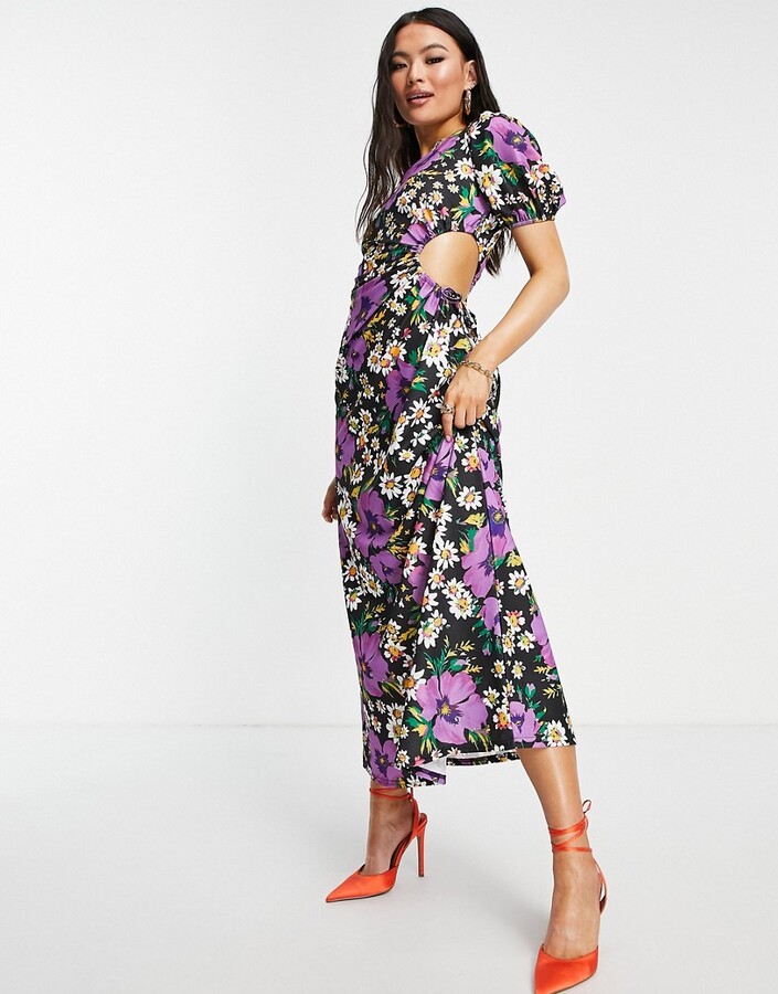 purple floral maxi