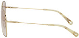 Thumbnail for your product : Chloé Gold Metal Square Sunglasses