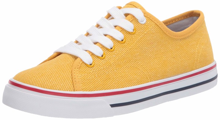 tommy hilfiger yellow sneakers