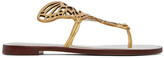 Thumbnail for your product : Sophia Webster Gold & Silver Talulah Butterfly Slides
