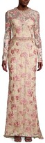 Thumbnail for your product : Mac Duggal Floral Embroidered Tulle Column Gown