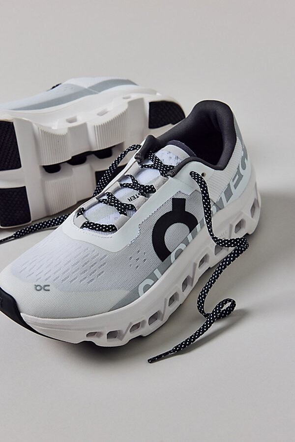 On Women's Cloudmonster Sneaker in All White