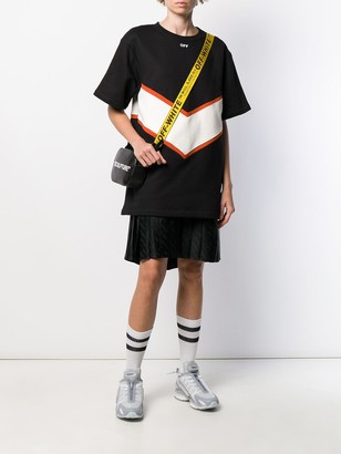 Off-White contrasting panels T-shirt dress