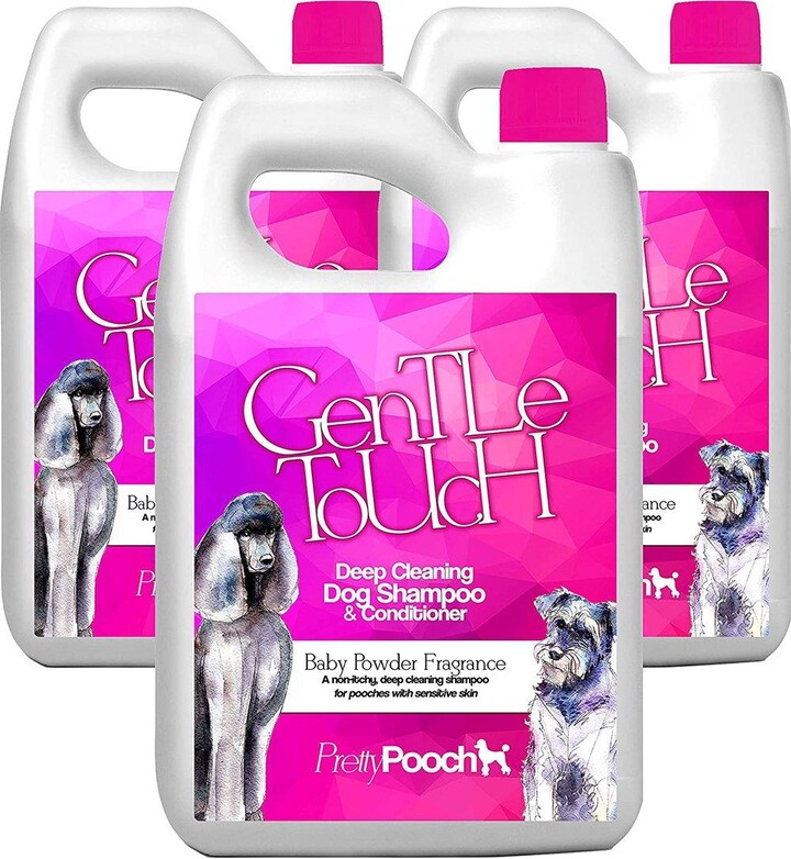 Pretty Pooch Dog Shampoo Baby Powder Fragrance for Sensitive Skin 3 x