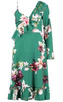 Thumbnail for your product : boohoo One Shoulder Floral Midi Tea Dress