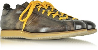 Forzieri Italian Handcrafted Coffee Washed Leather Sneaker