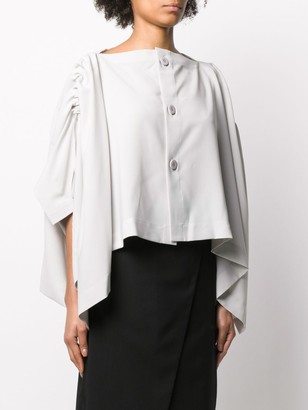 132 5. Issey Miyake Ruched Detail Blouse