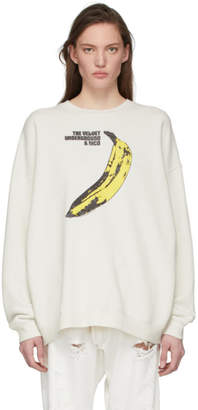R 13 Off-White The Velvet Underground Edition Oversized Sweatshirt