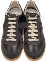 Thumbnail for your product : Maison Margiela Black and Brown Replica Sneakers