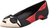 Thumbnail for your product : Alice + Olivia Stacey Mixed-Media Flat