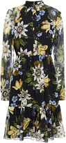Thumbnail for your product : Erdem Devika Fluted Floral-print Silk-voile Dress