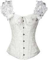 Thumbnail for your product : Hunter Little Brocade Corset Ruched Sleeves Sexy Women Embroidered Corset