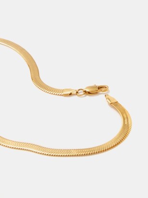 Fallon Hailey Short 18kt Gold-plated Herringbone Necklace