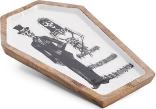 TJMAXX Wooden Enamel Coffin Platter